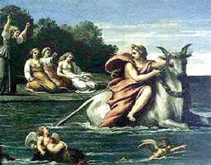 Artists�s rendition of the Rape of Europa